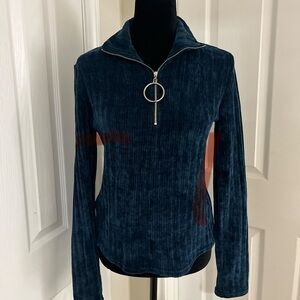 Rue21 Navy Blue Quarter-Zip Top